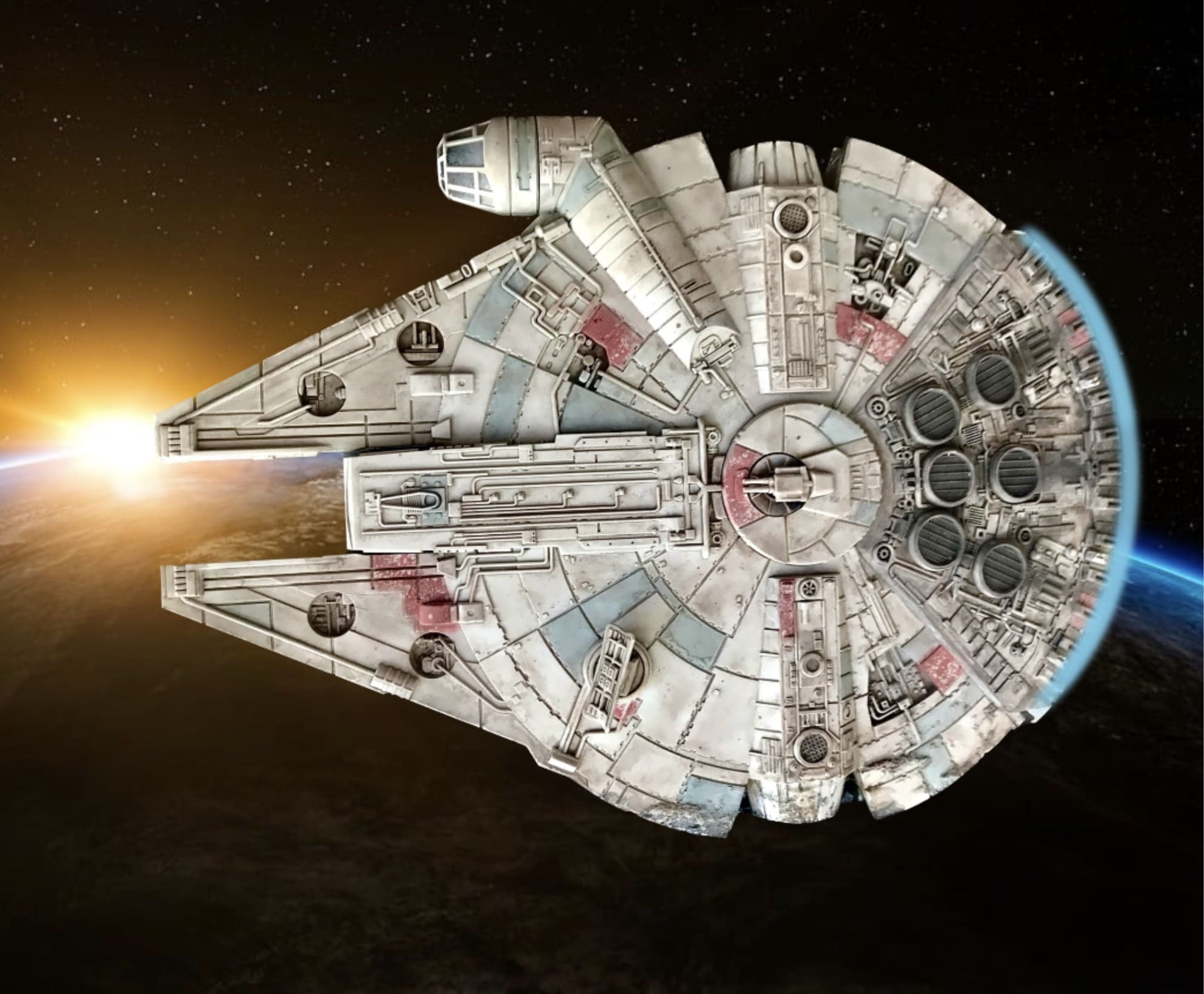 millenium falcon kit painted with minim acrylics products